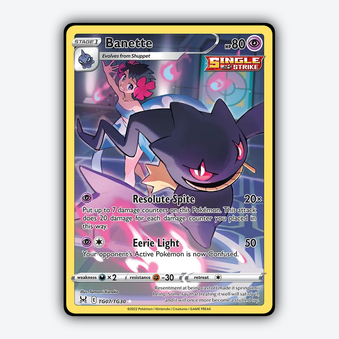 Banette TG007/30 - TG007/30 Lost Origin Trainer Gallery Set - Card Rug
