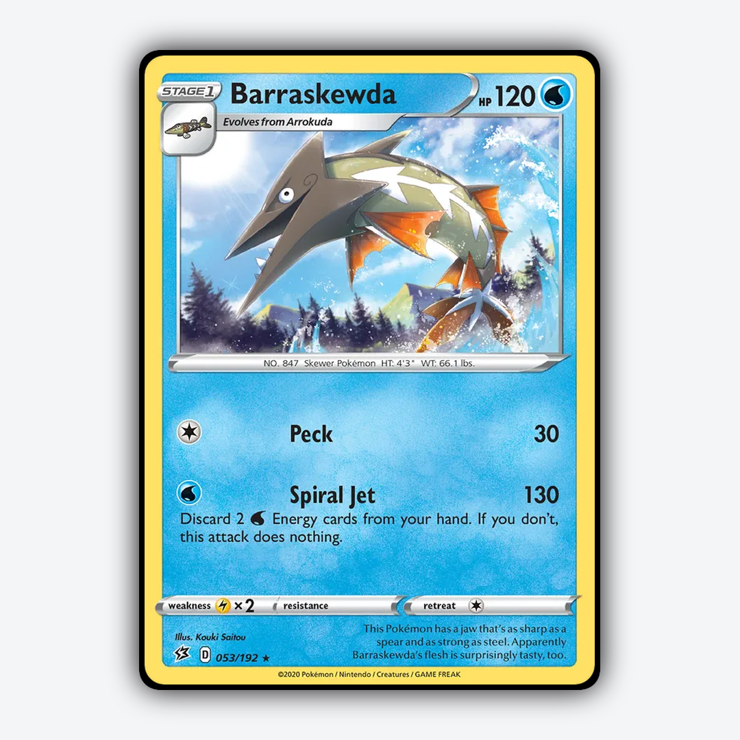 Barraskewda 053/192 - Rebel Clash Set - Card Rug