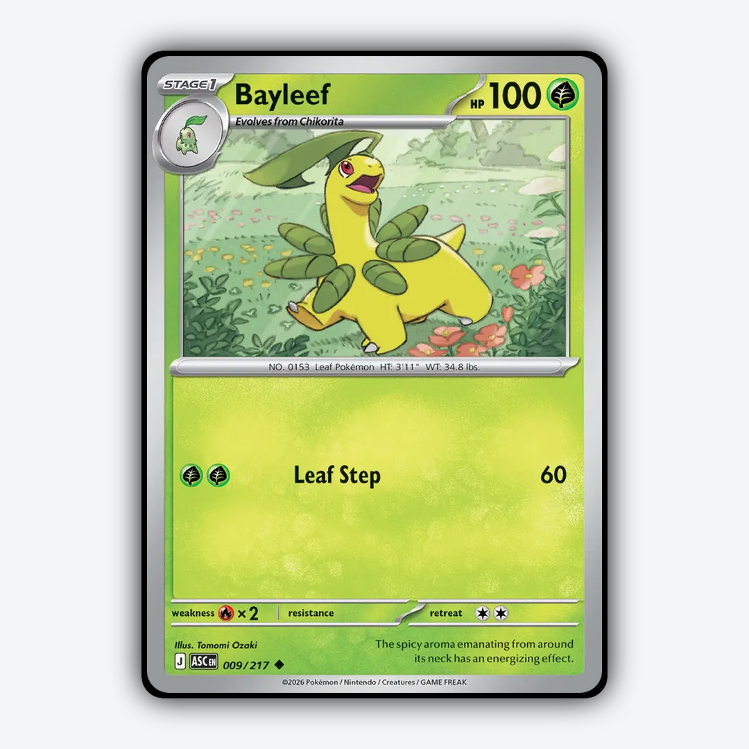 Bayleef 009/217 - Ascended Heroes Set - Card Rug