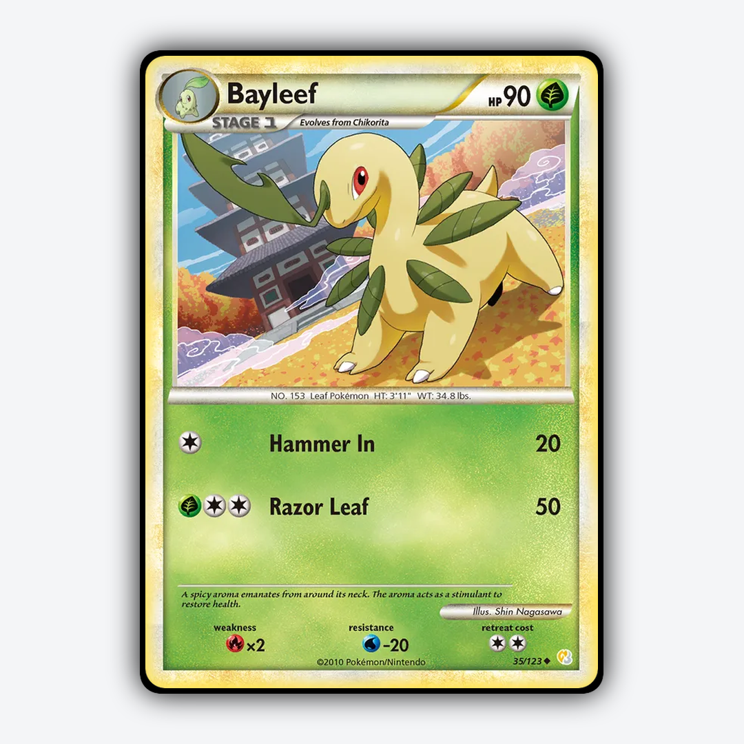 Bayleef 035/123 - HeartGold & SoulSilver Set - Card Rug