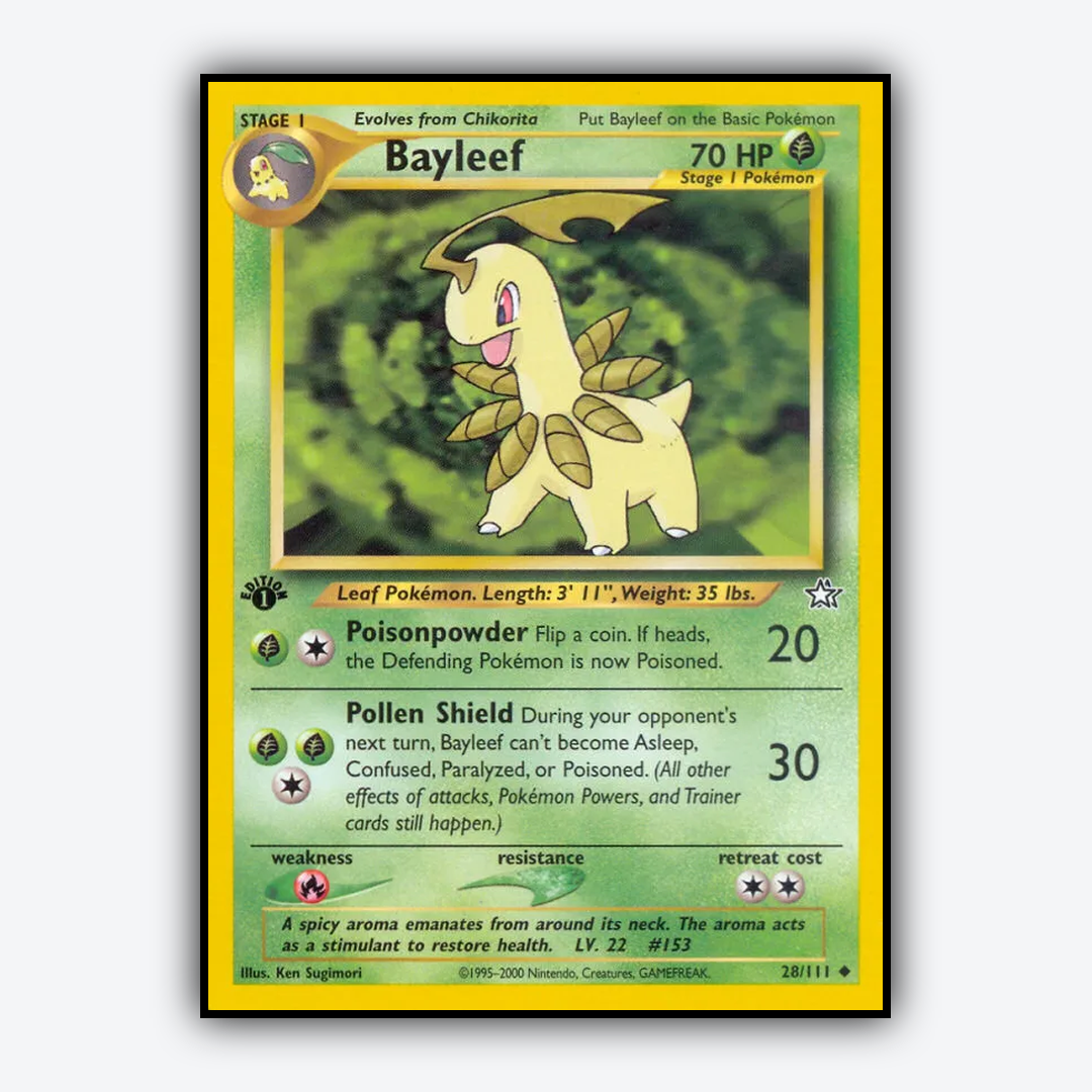 Bayleef 028/111 - Neo Genesis Set - Card Rug