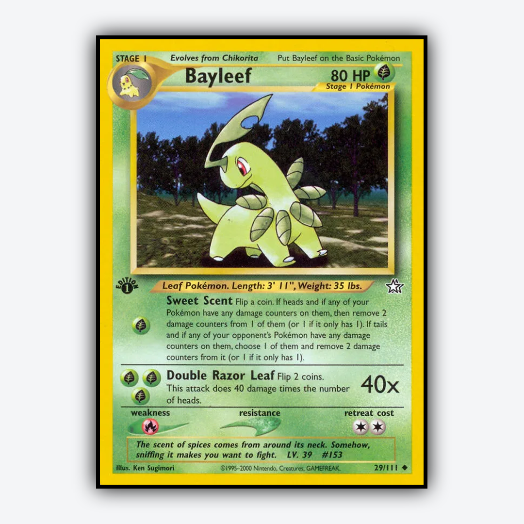 Bayleef 029/111 - Neo Genesis Set - Card Rug