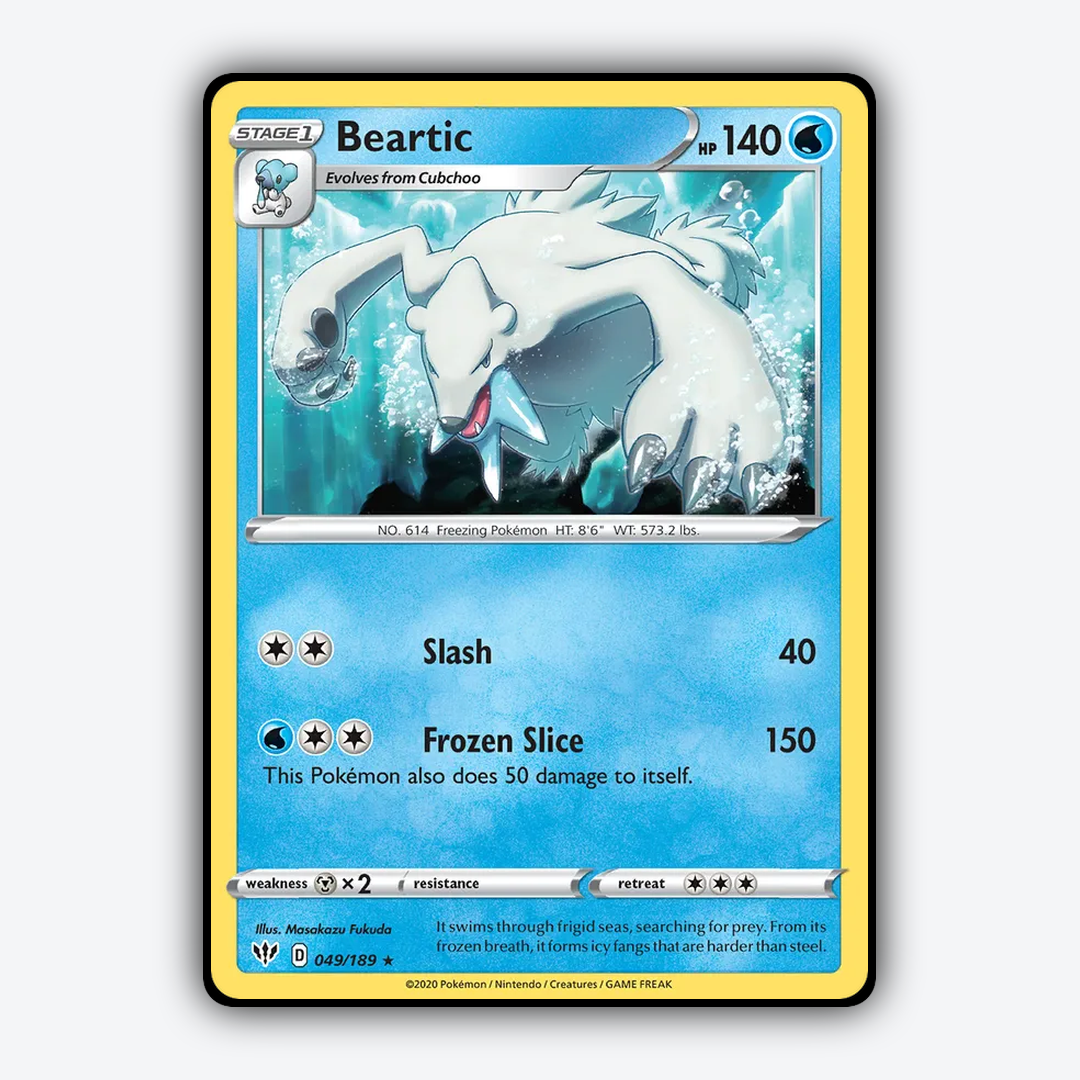 Beartic 049/189 - Darkness Ablaze Set - Card Rug