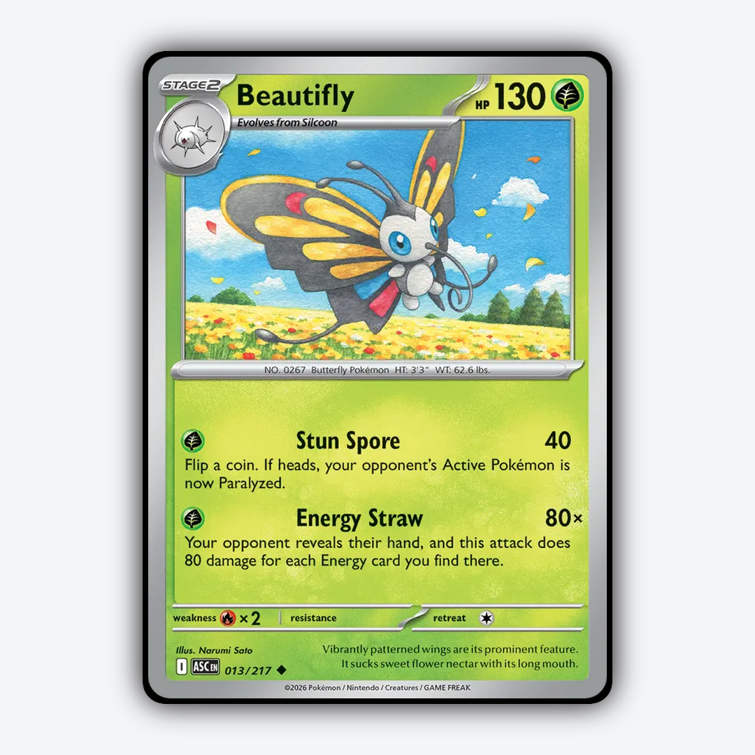 Beautifly 013/217 - Ascended Heroes Set - Card Rug