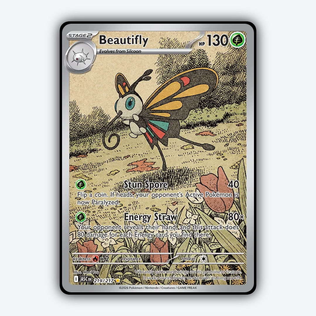 Beautifly 219/217 - Ascended Heroes Set - Card Rug