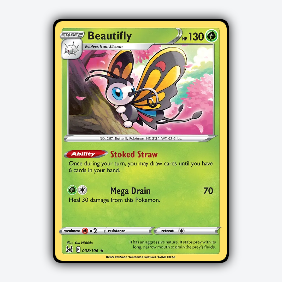 Beautifly 008/196 - Lost Origin Set - Card Rug