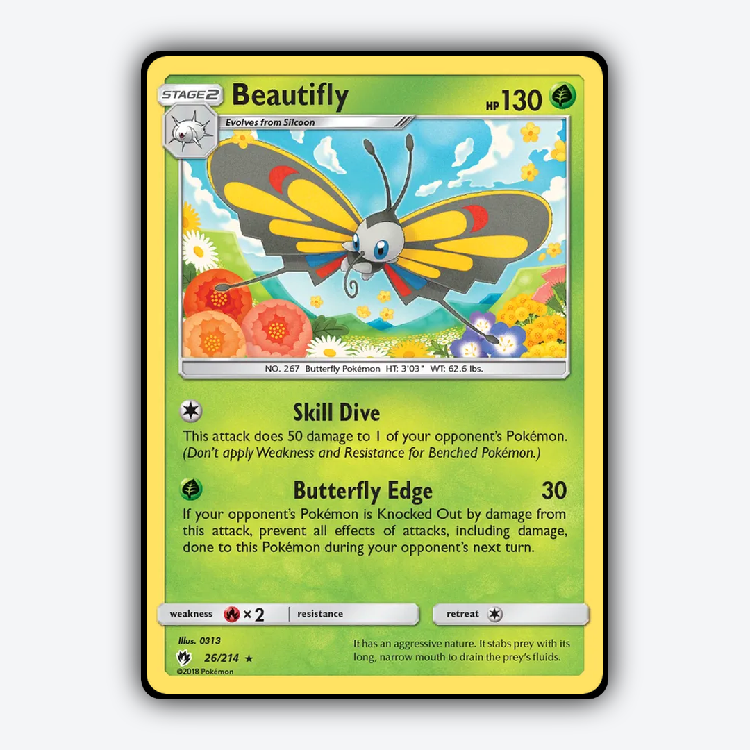 Beautifly 026/214 - Lost Thunder Set - Card Rug