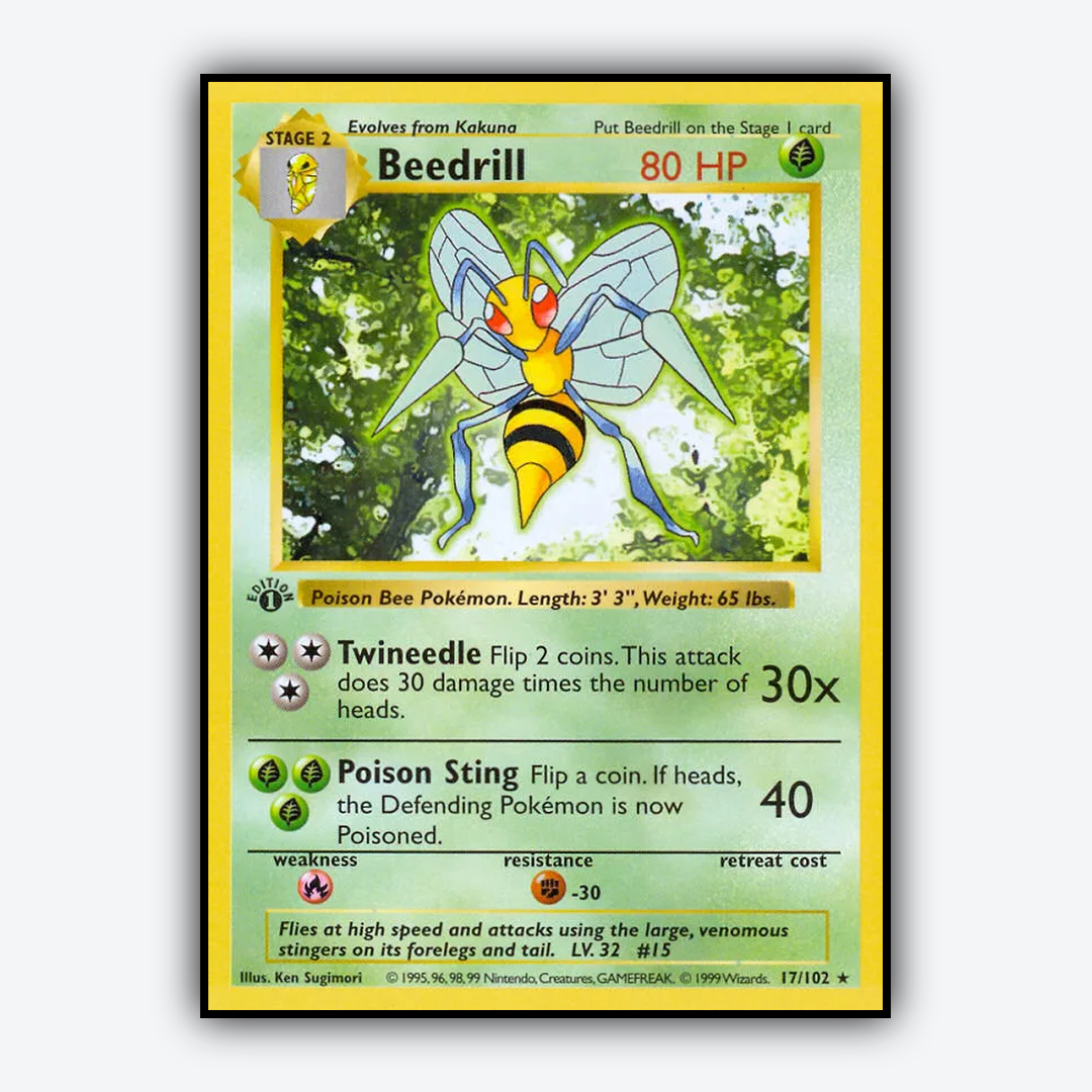 Beedrill #17 - Base Set - Card Rug