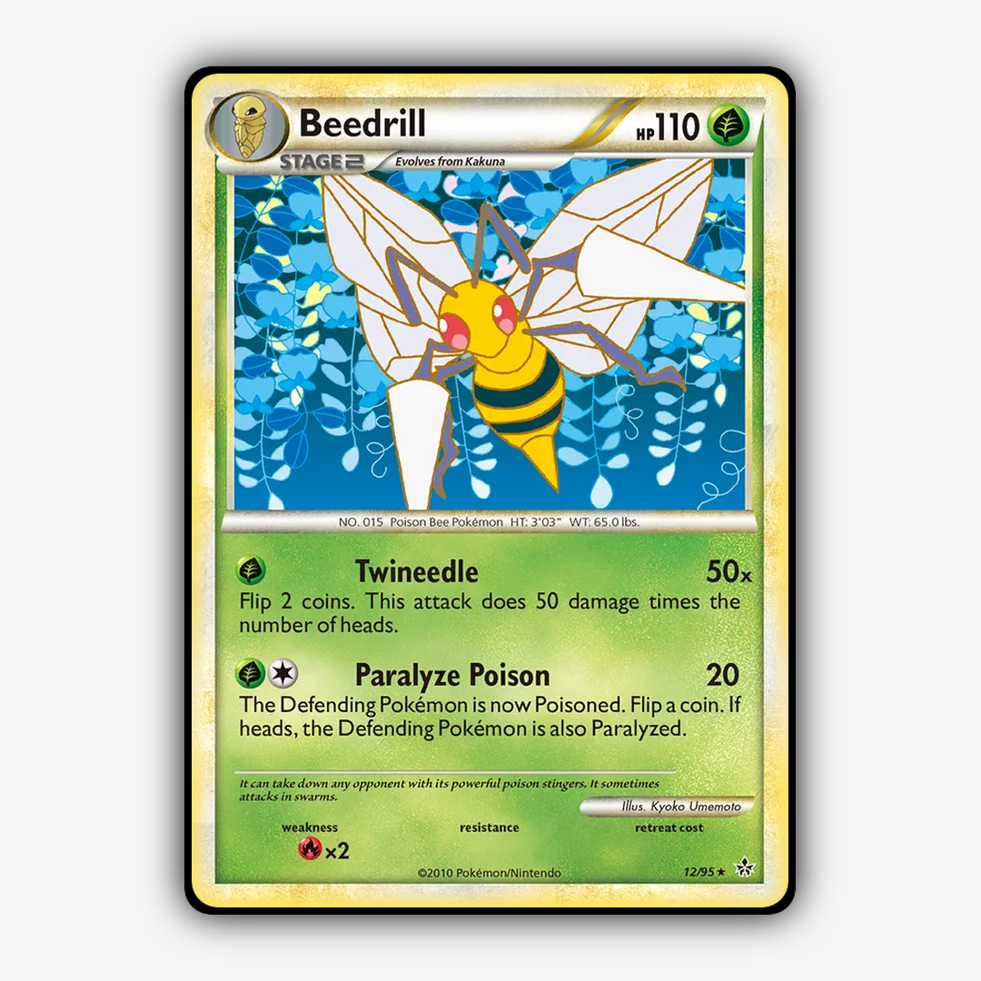 Beedrill 012/95 - HS—Unleashed Set - Card Rug