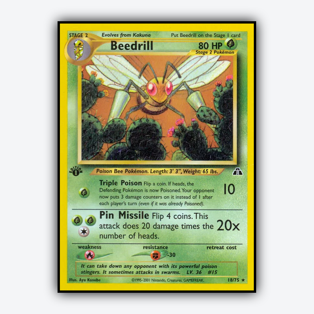 Beedrill 018/75 - Neo Discovery Set - Card Rug