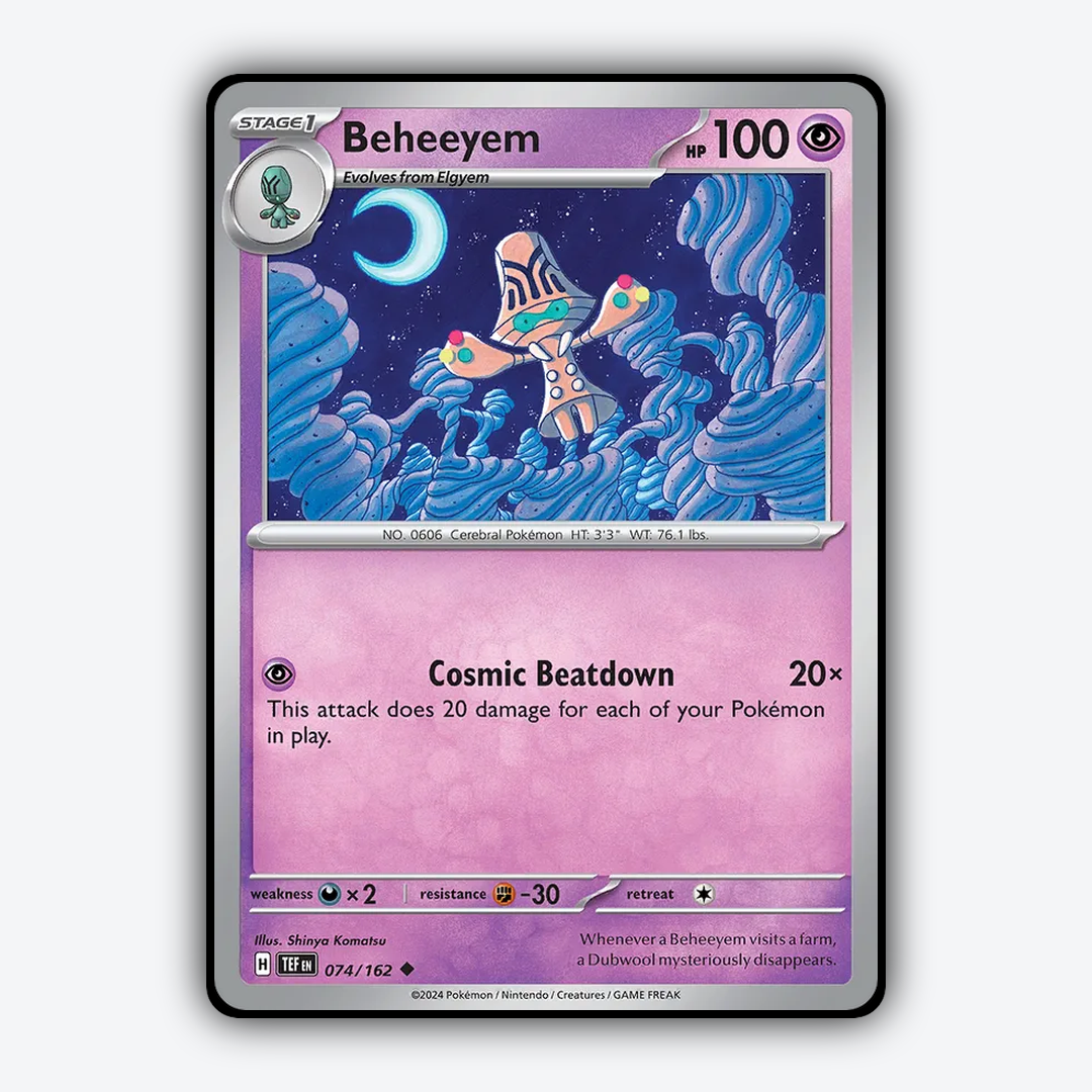 Beheeyem 074/162 - Temporal Forces Set - Card Rug