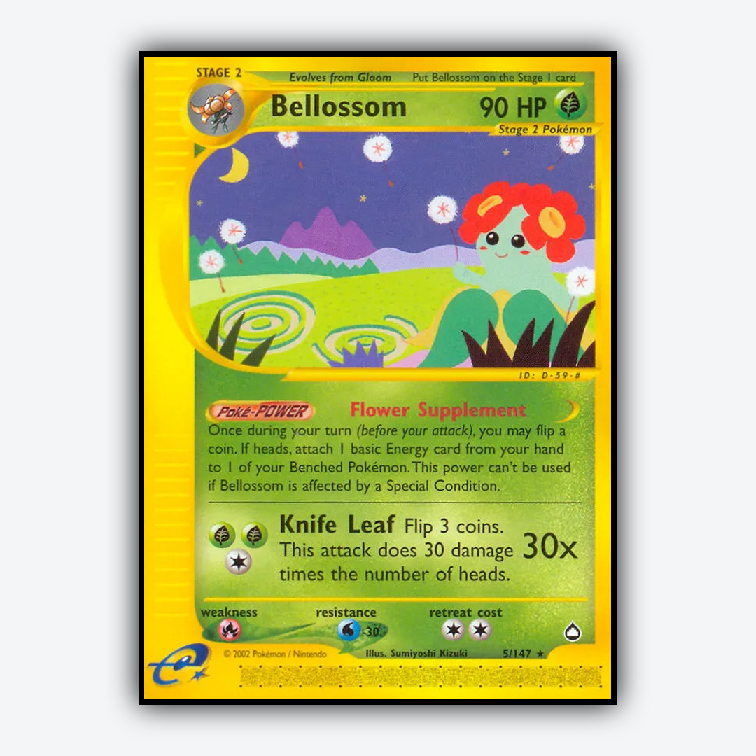 Bellossom 005/147 - Aquapolis Set - Card Rug