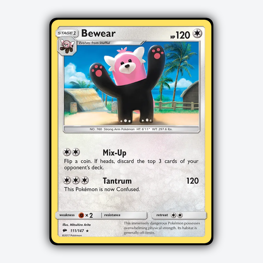 Bewear 111/147 - Burning Shadows Set - Card Rug