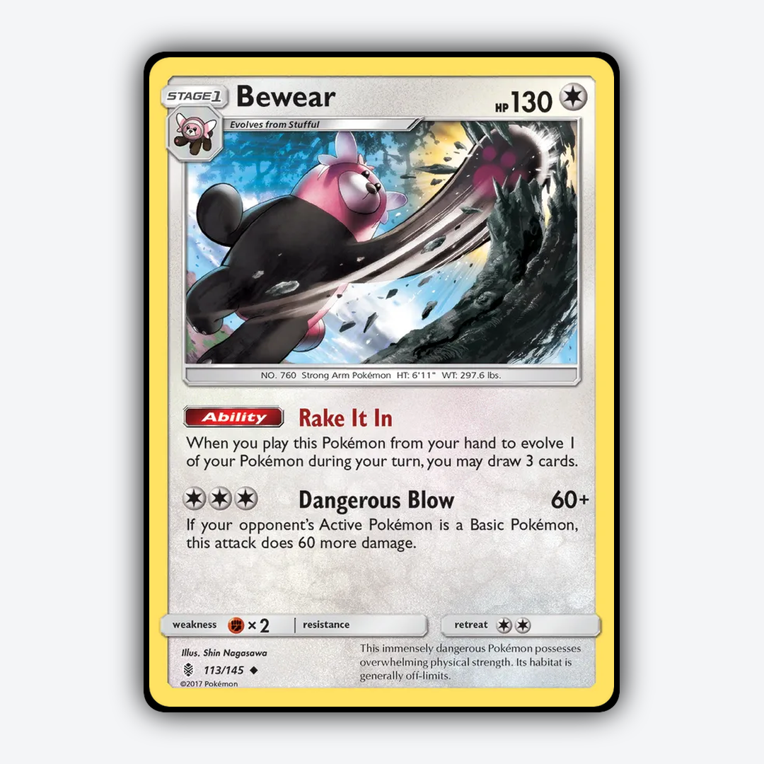 Bewear 113/145 - Guardians Rising Set - Card Rug