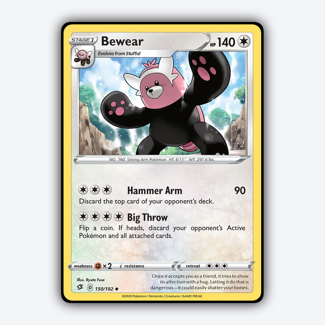 Bewear 150/192 - Rebel Clash Set - Card Rug