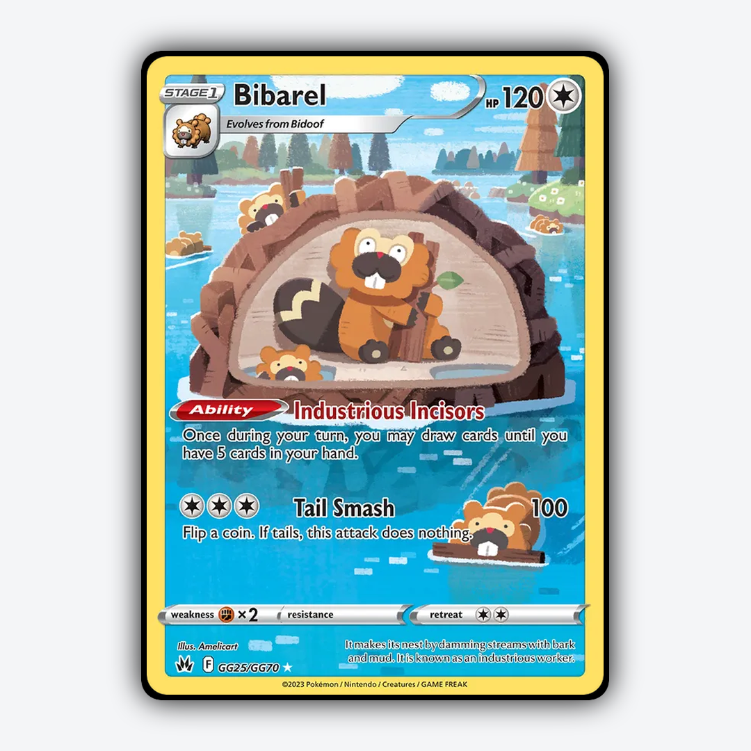 Bibarel #25 - Crown Zenith Set - Card Rug