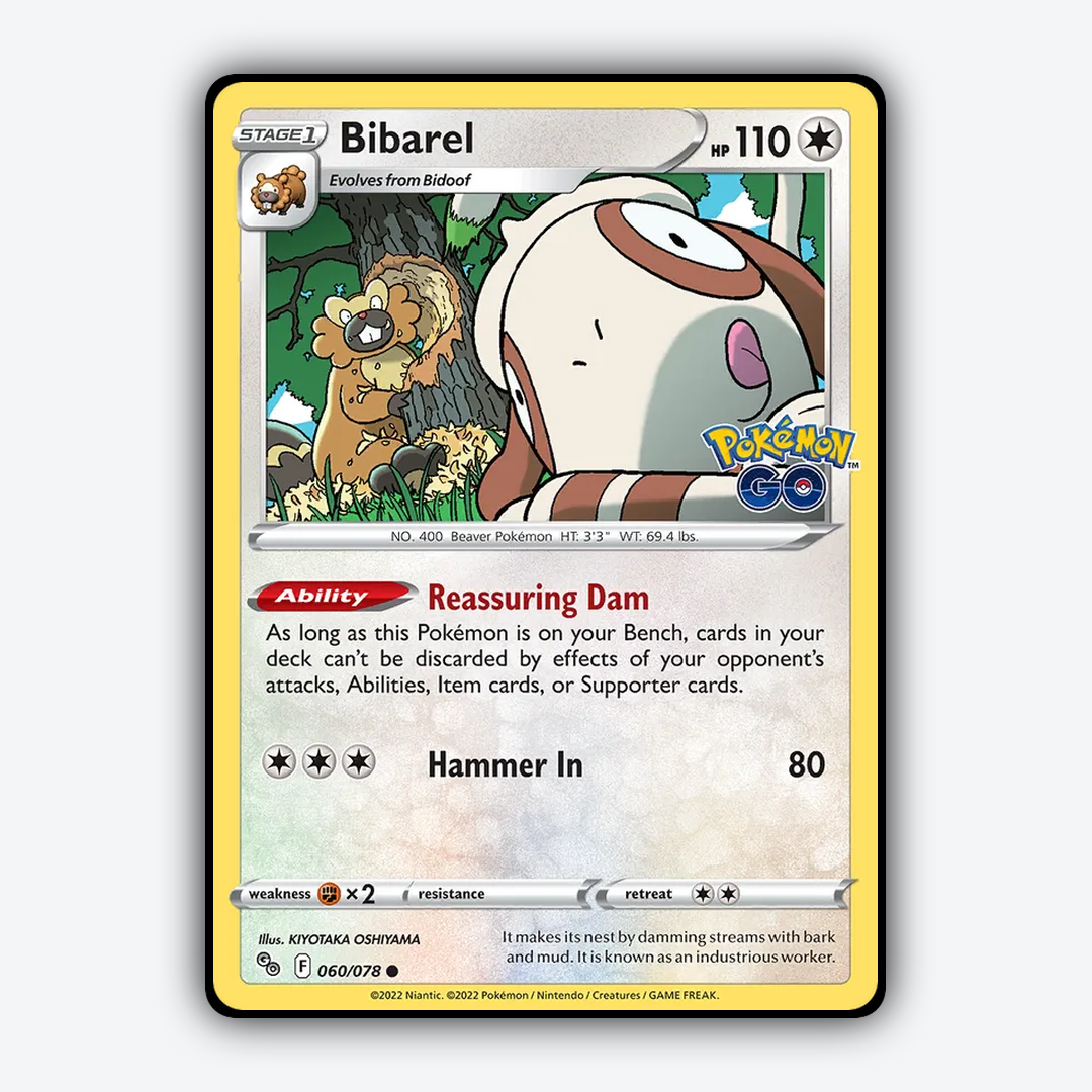 Bibarel 060/78 - Pokémon GO Set - Card Rug