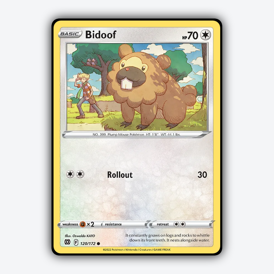 Bidoof 120/172 - Brilliant Stars Set - Card Rug