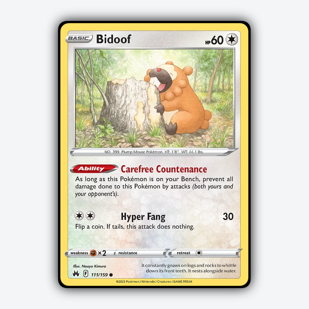 Bidoof 111/159 - Crown Zenith Set - Card Rug