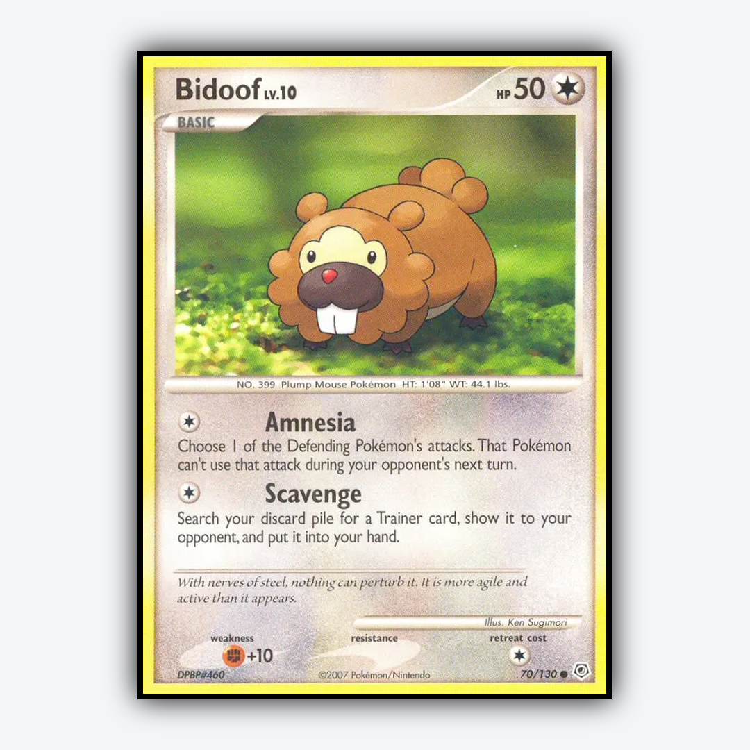 Bidoof 070/130 - Diamond & Pearl Set - Card Rug