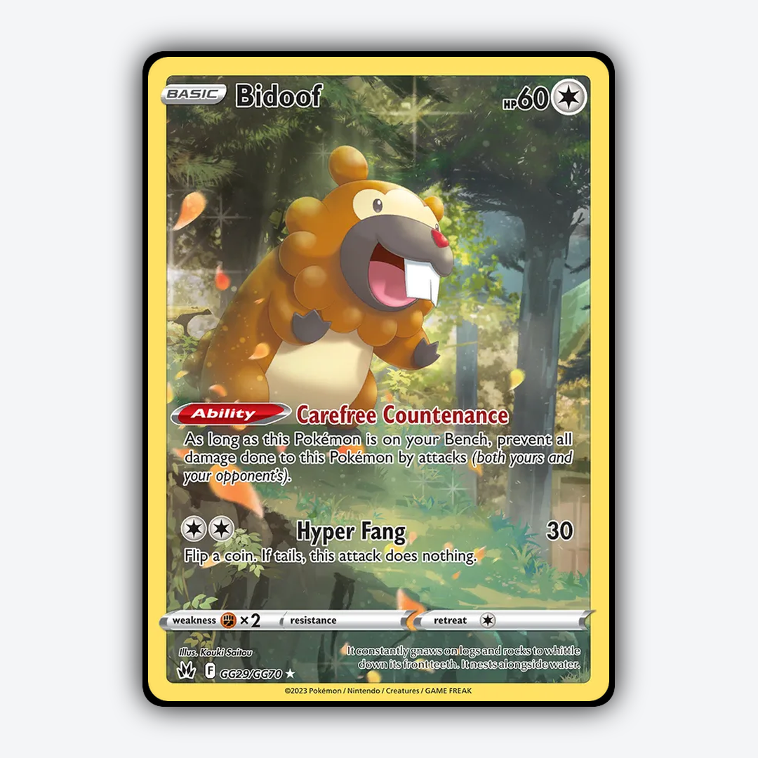 Bidoof #29 - Crown Zenith Set - Card Rug