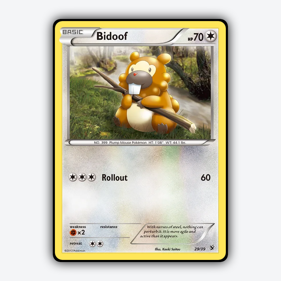 Bidoof 029/39 - Kalos Starter Set - Card Rug