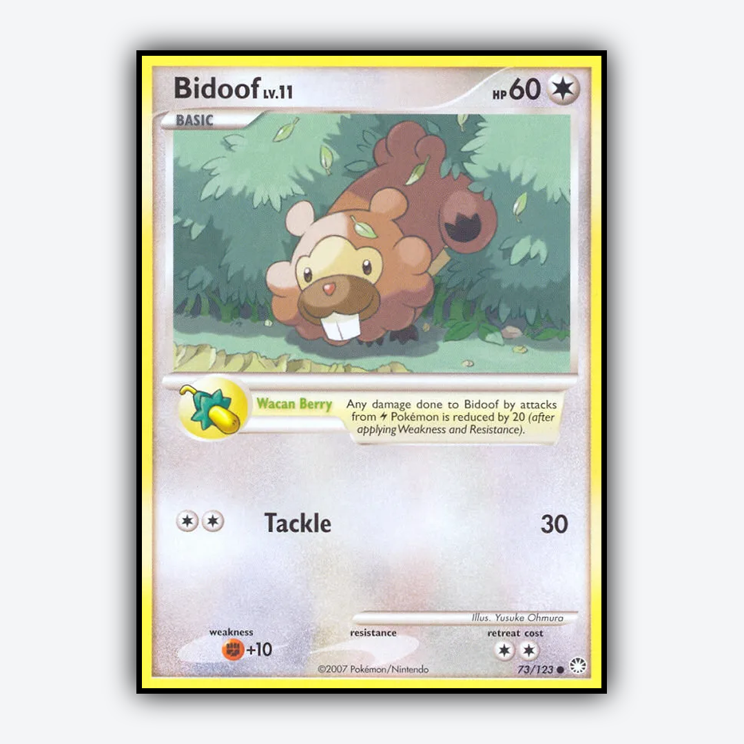 Bidoof 073/123 - Mysterious Treasures Set - Card Rug