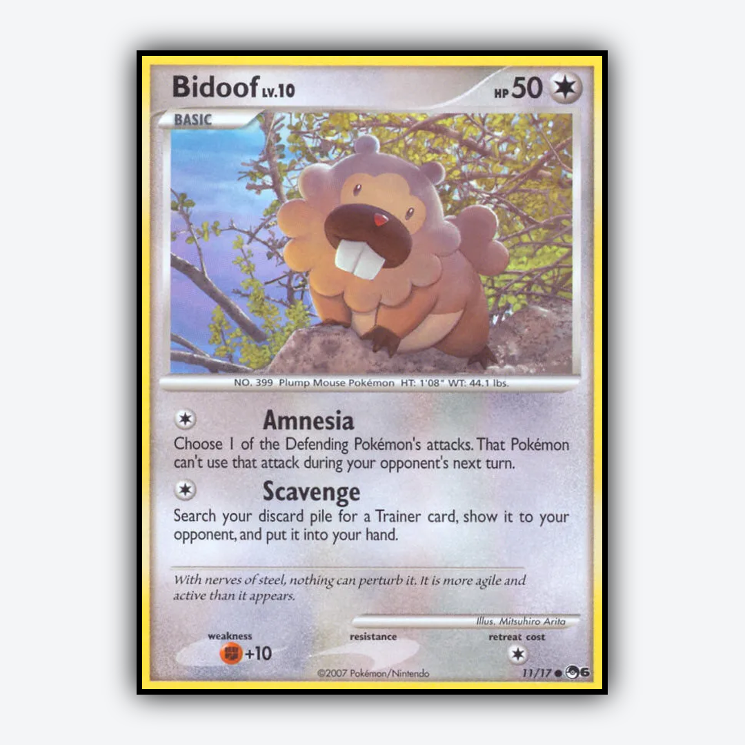 Bidoof 011/17 - POP Series 6 Set - Card Rug