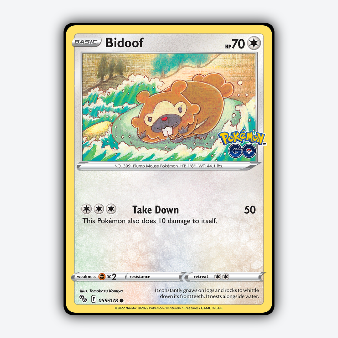 Bidoof 059/78 - Pokémon GO Set - Card Rug