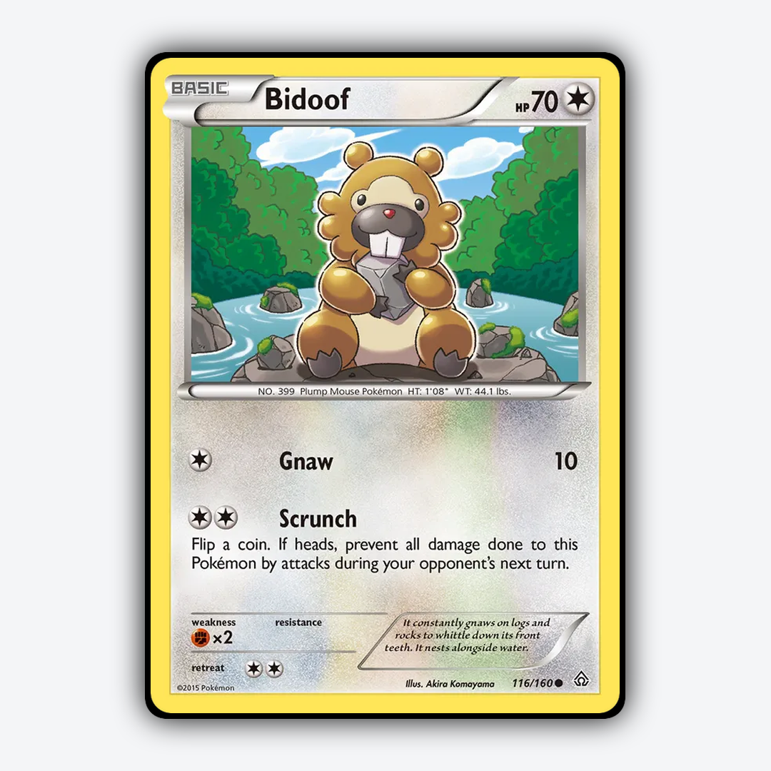 Bidoof 116/160 - Primal Clash Set - Card Rug