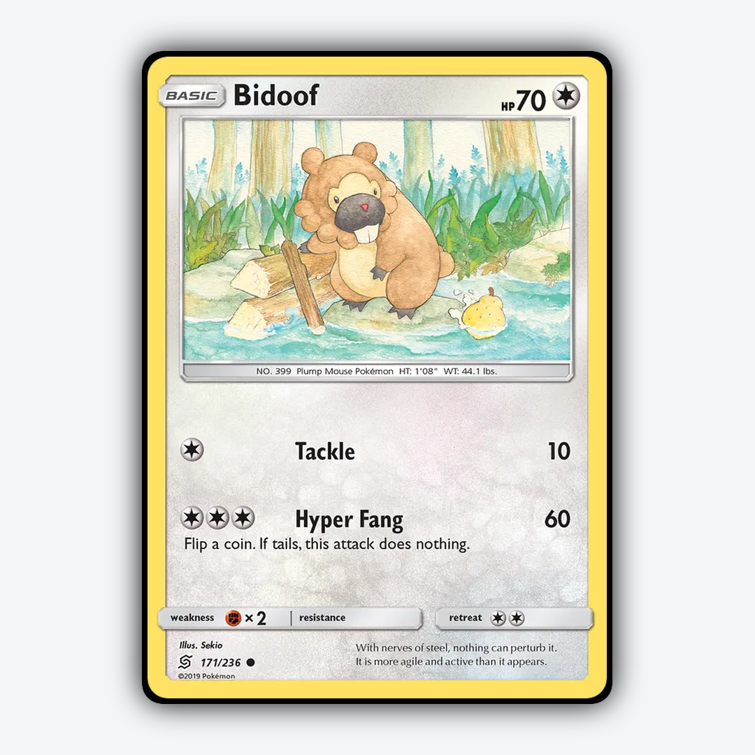 Bidoof 171/236 - Unified Minds Set - Card Rug