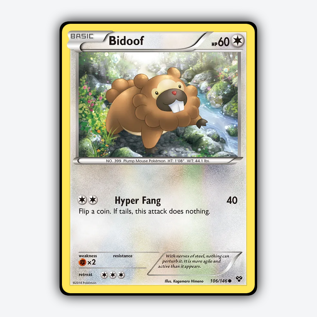 Bidoof 106/146 - XY Set - Card Rug