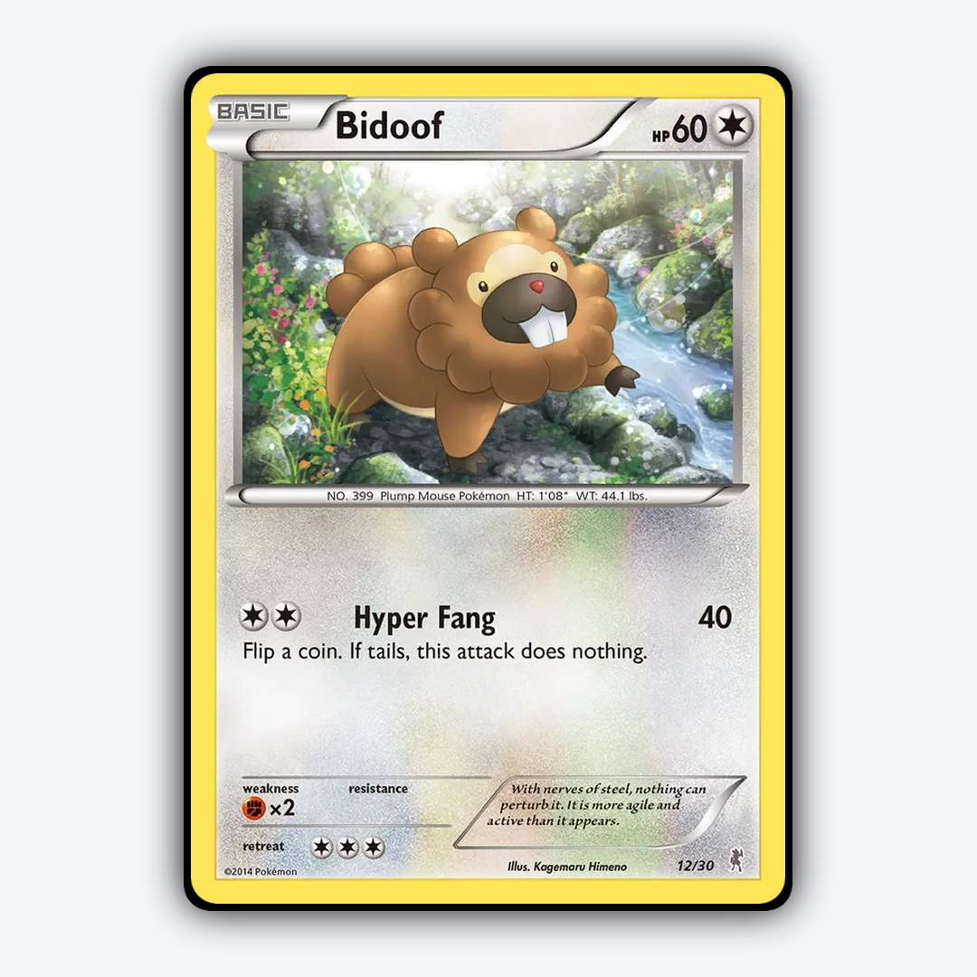 Bidoof 012/30 - XY Trainer Kit Bisharp Set - Card Rug