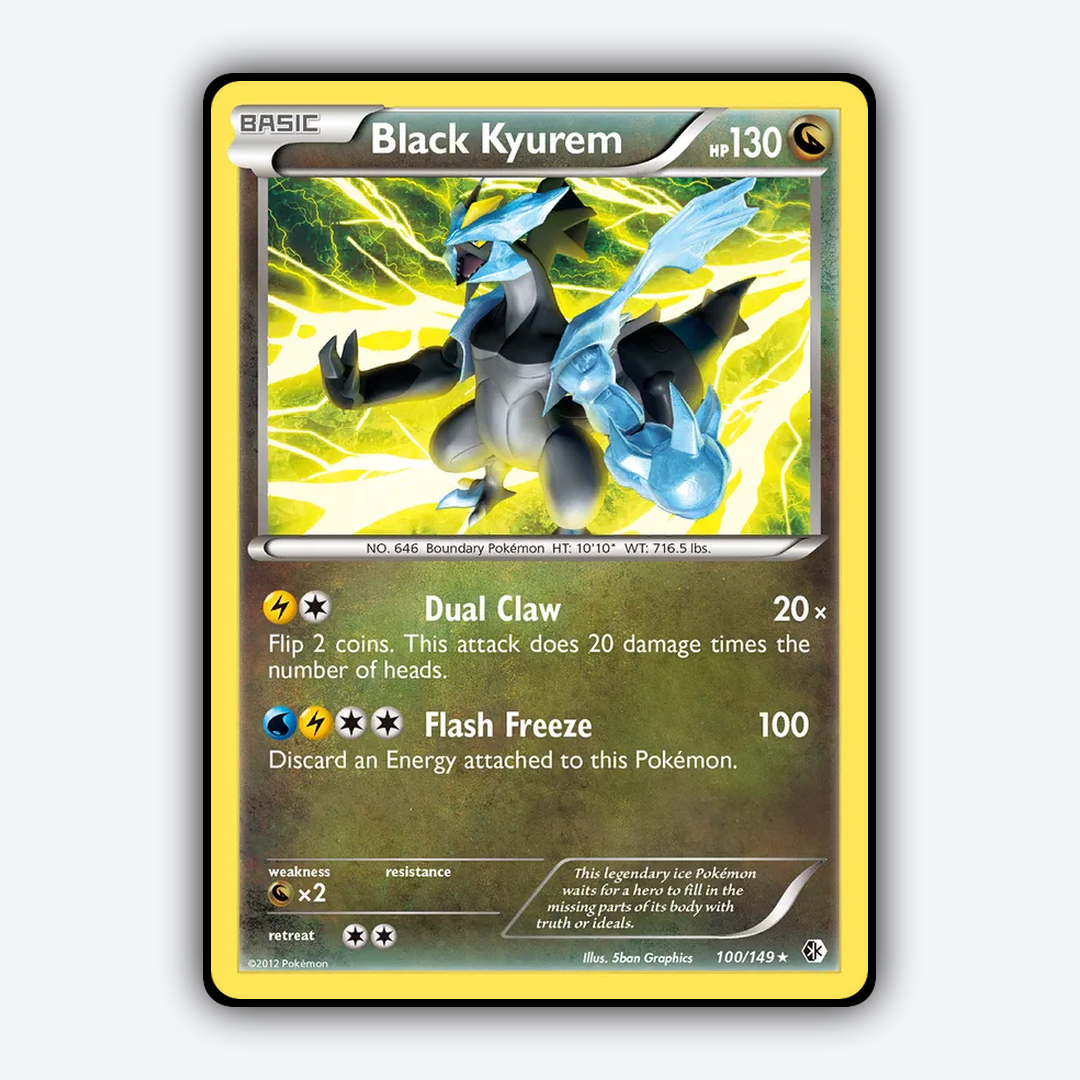 Black Kyurem 100/149 - Boundaries Crossed Set - Card Rug