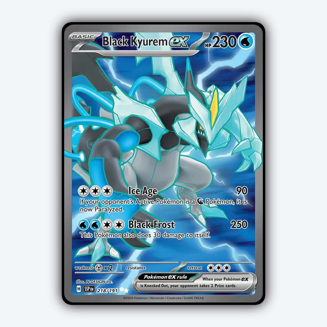 Black Kyurem ex #218 - Surging Sparks Set - Card Rug