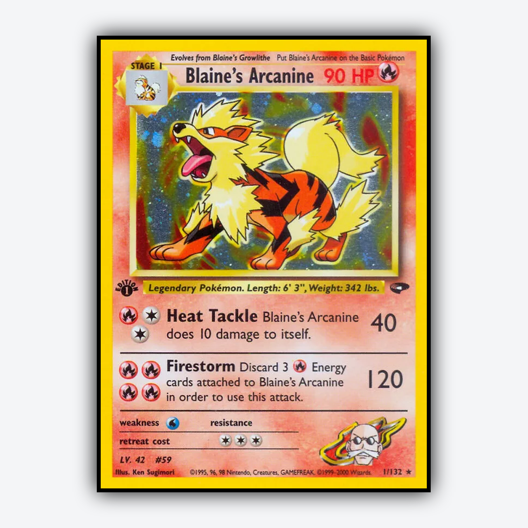 Blaine's Arcanine 001/132 - Gym Challenge Set - Card Rug