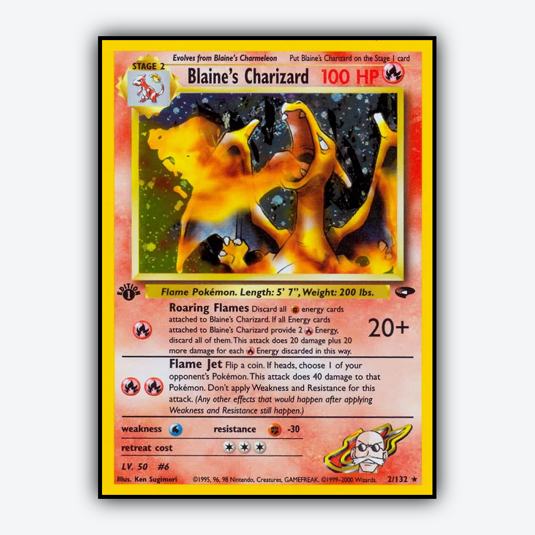 Blaine's Charizard 002/132 - Gym Challenge Set - Card Rug