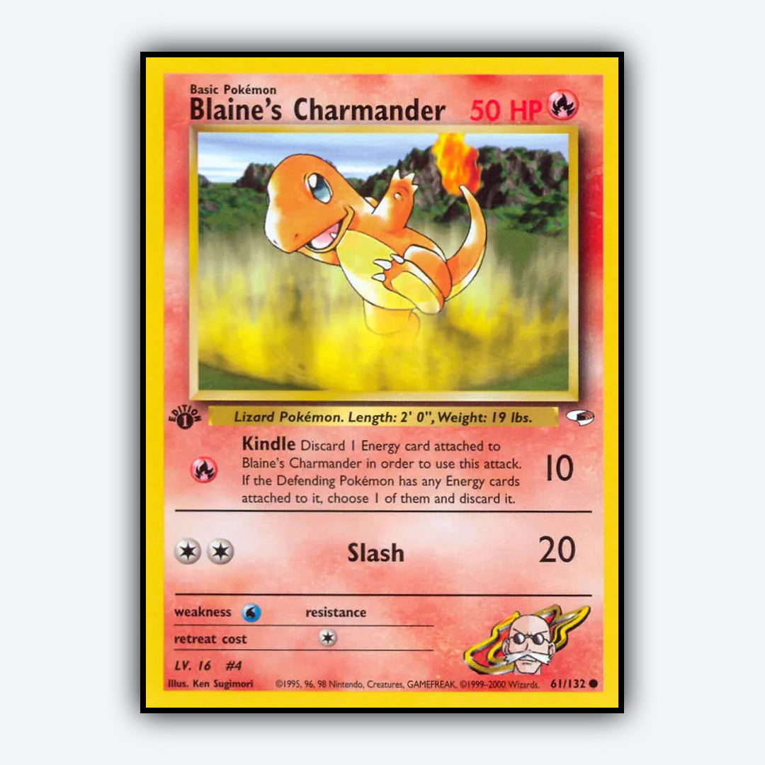 Blaine's Charmander 061/132 - Gym Heroes Set - Card Rug