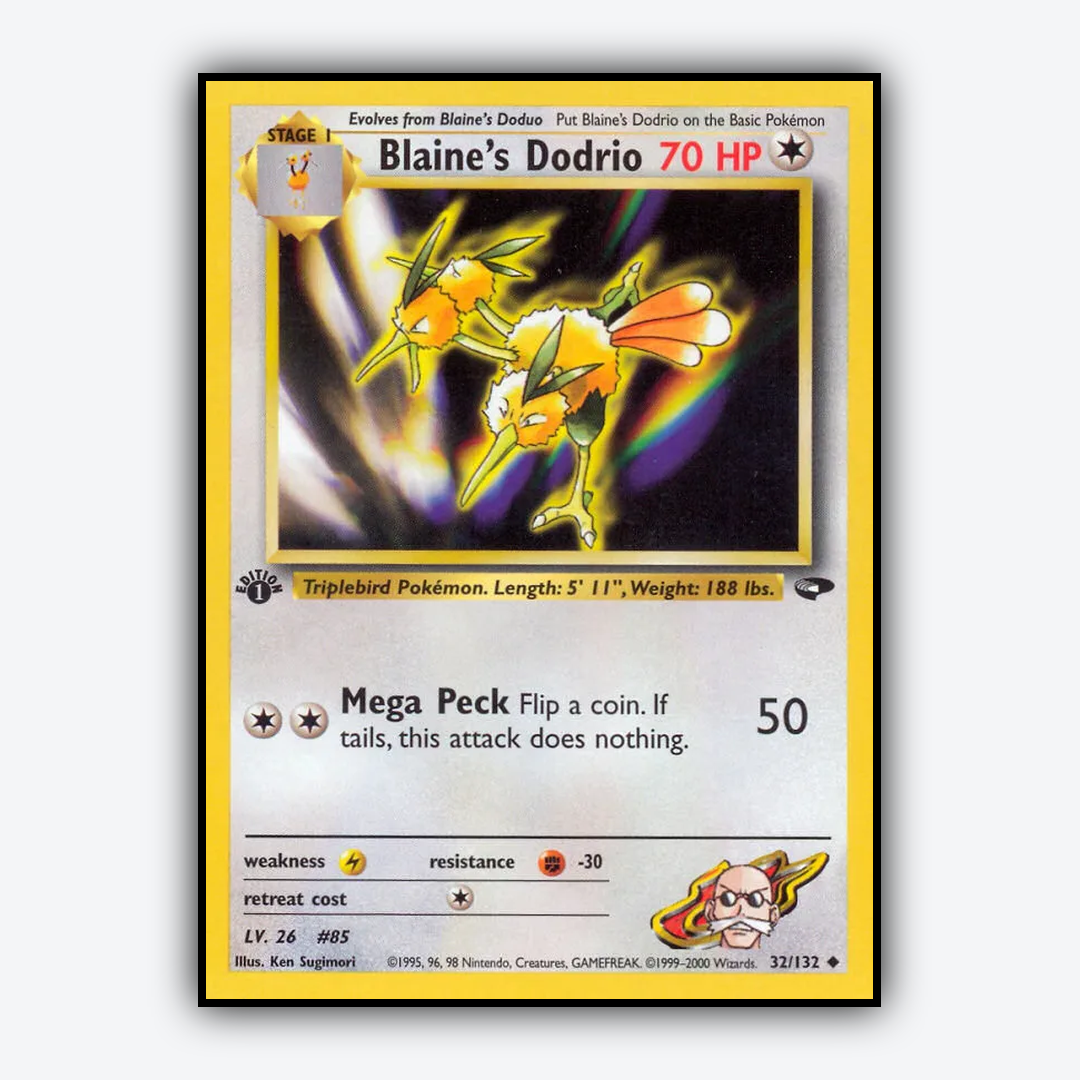 Blaine's Dodrio 032/132 - Gym Challenge Set - Card Rug