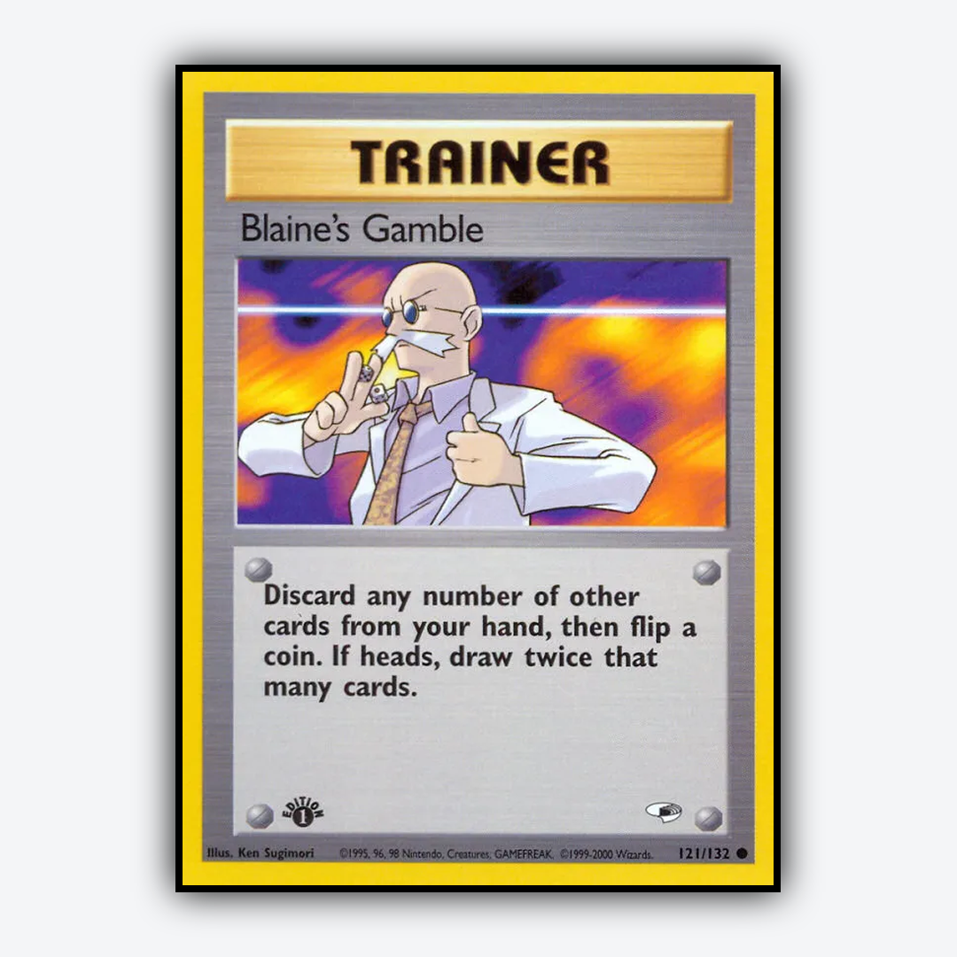 Blaine's Gamble 121/132 - Gym Heroes Set - Card Rug
