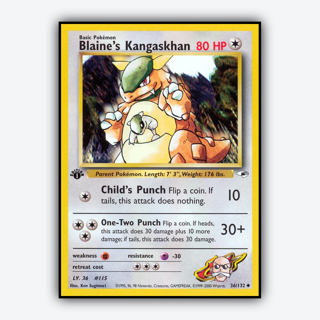 Blaine's Kangaskhan 036/132 - Gym Heroes Set - Card Rug