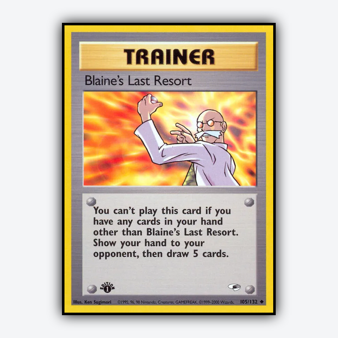 Blaine's Last Resort 105/132 - Gym Heroes Set - Card Rug
