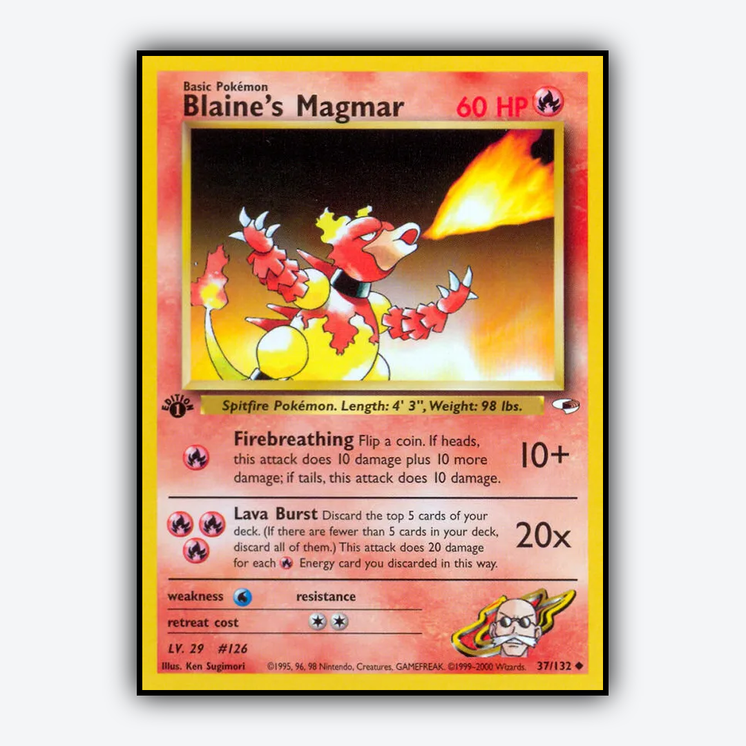 Blaine's Magmar 037/132 - Gym Heroes Set - Card Rug