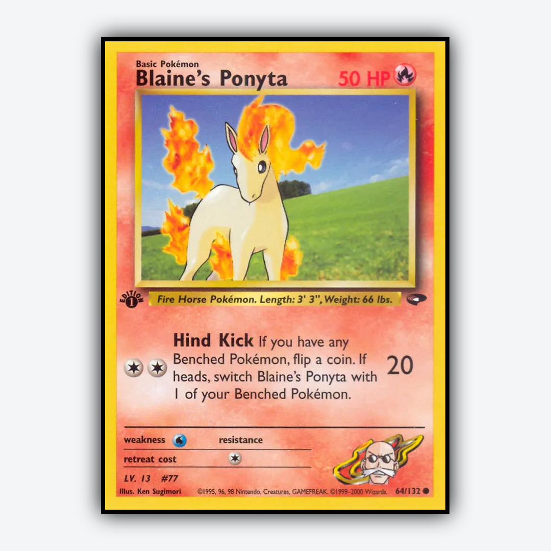 Blaine's Ponyta 064/132 - Gym Challenge Set - Card Rug