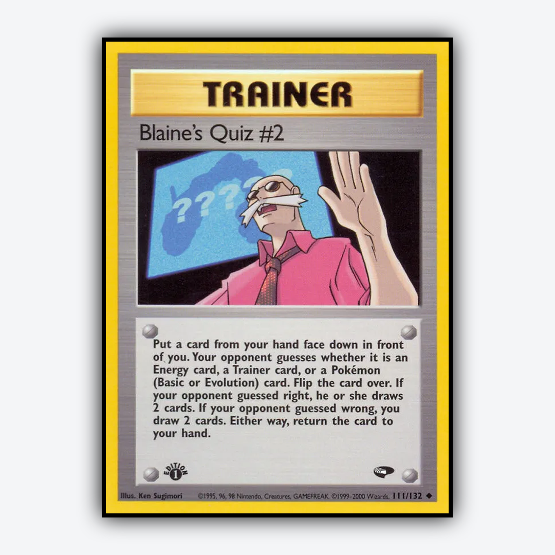 Blaine's Quiz #2 111/132 - Gym Challenge Set - Card Rug