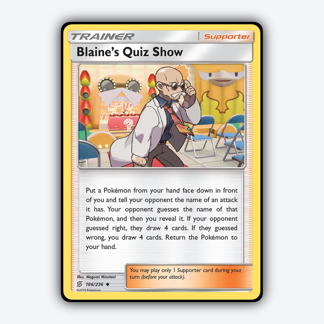 Blaine's Quiz Show 186/236 - Unified Minds Set - Card Rug