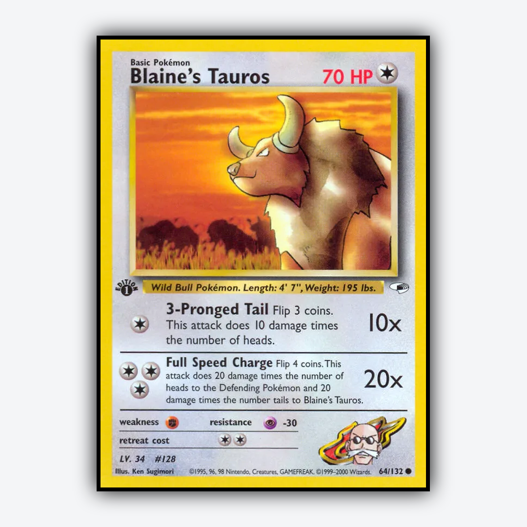 Blaine's Tauros 064/132 - Gym Heroes Set - Card Rug
