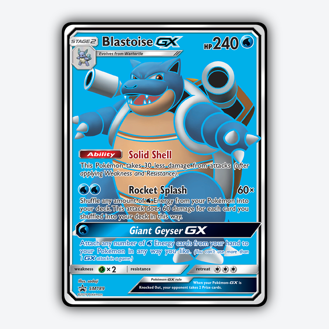 Blastoise-GX #189 - SM Black Star Promos Set - Card Rug