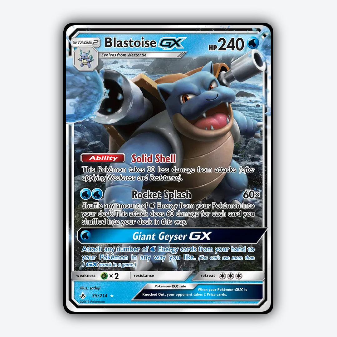 Blastoise-GX 035/214 - Unbroken Bonds Set - Card Rug