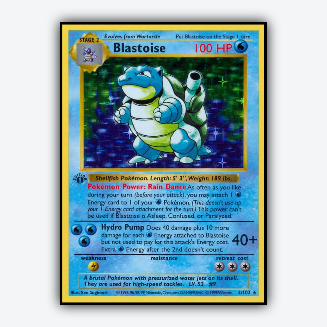 Blastoise #2 - Base Set - Card Rug